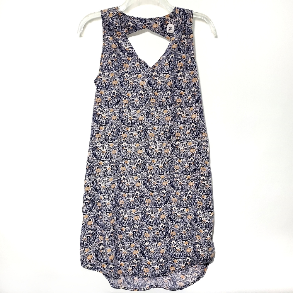 Gap Paisley Sleeveless Shift Dress Size XS